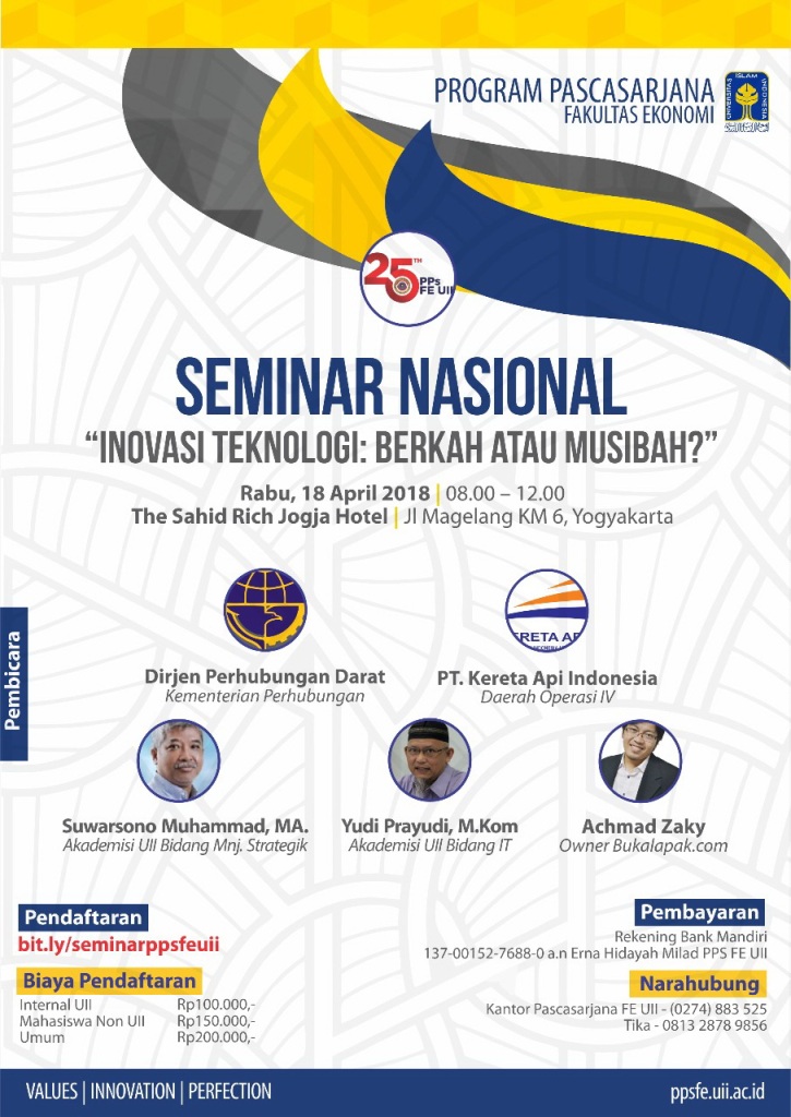 Seminar Nasional Inovasi Teknologi  Berkah Atau Musibah 